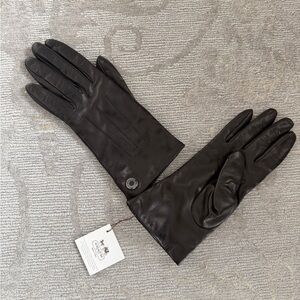 Coach Black Leather Gloves